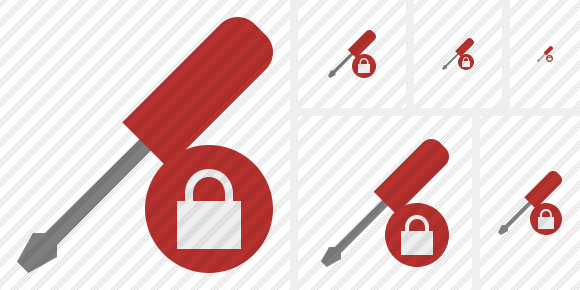 Screwdriver Lock Symbol