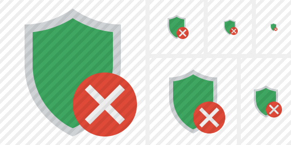 Shield Cancel Icon Shield Cancel Icon