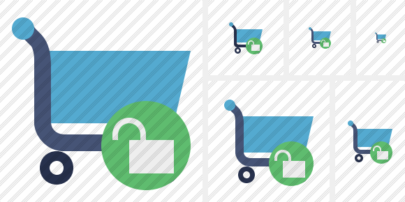 Shopping Unlock Icon Shopping Unlock Icon