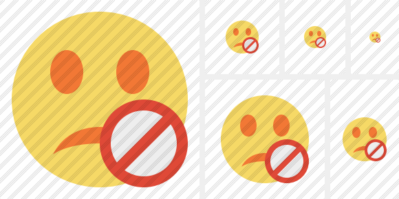 Smile Unhappy Block Icon Smile Unhappy Block Icon