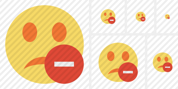 Smile Unhappy Stop Icon Smile Unhappy Stop Icon