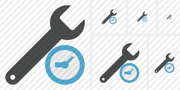 Spanner Clock Symbol Spanner Clock Symbol