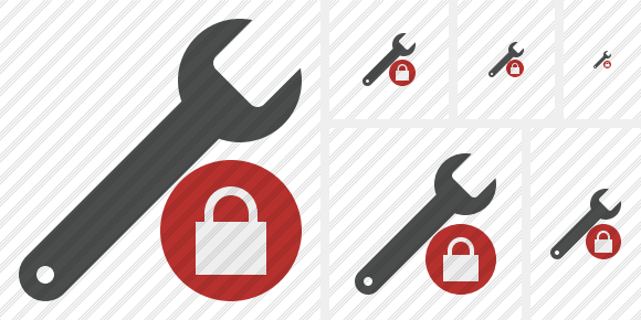 Spanner Lock Symbol Spanner Lock Symbol
