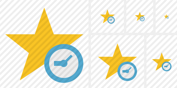 Star Clock Icon Star Clock Icon