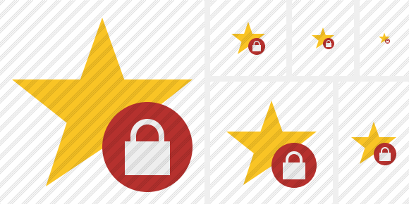 Star Lock Icon Star Lock Icon