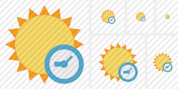 Sun Clock Icon