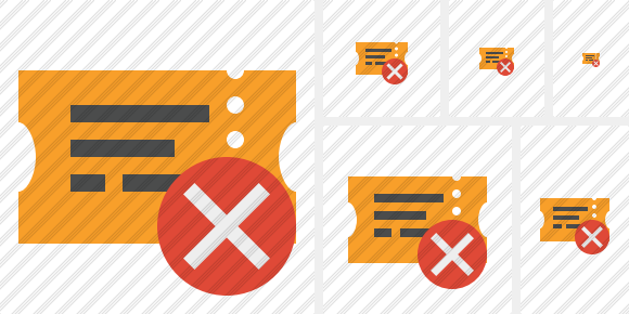 Ticket Cancel Symbol Ticket Cancel Symbol