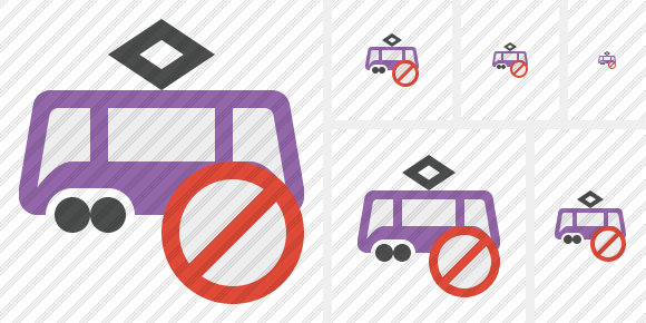 Tram Block Symbol Tram Block Symbol