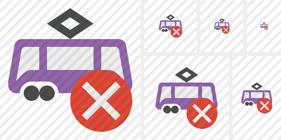 Tram Cancel Symbol Tram Cancel Symbol