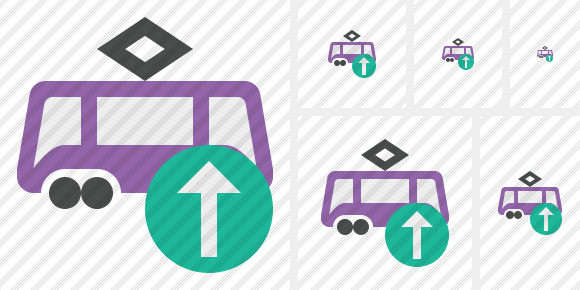 Tram Upload Symbol Tram Upload Symbol