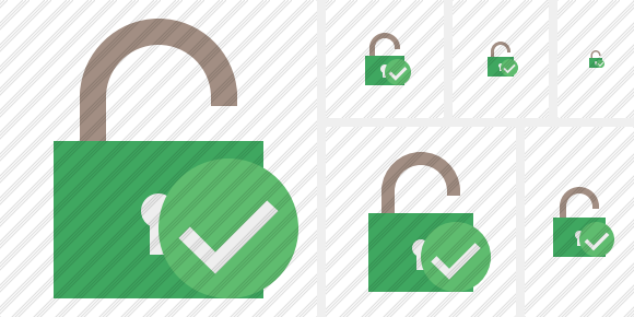 Unlock 2 Ok Icon Unlock 2 Ok Icon