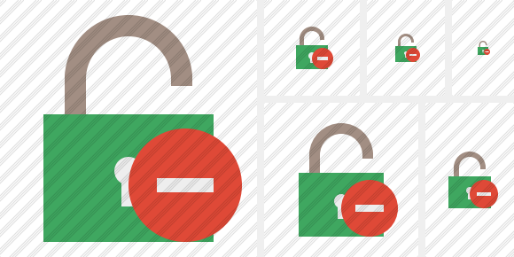 Unlock 2 Stop Icon Unlock 2 Stop Icon