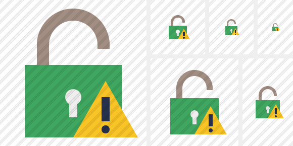 Unlock 2 Warning Icon Unlock 2 Warning Icon