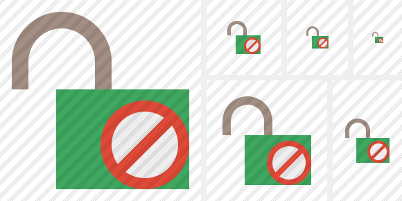 Unlock Block Symbol Unlock Block Symbol
