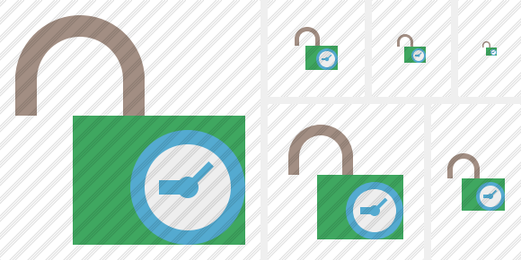 Unlock Clock Symbol Unlock Clock Symbol