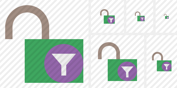 Unlock Filter Symbol Unlock Filter Symbol