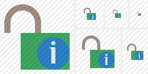 Unlock Information Symbol Unlock Information Symbol
