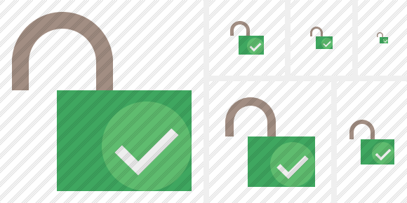 Unlock Ok Symbol Unlock Ok Symbol
