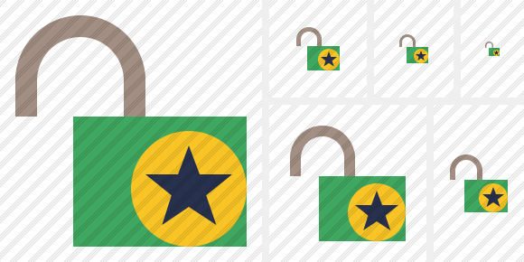 Unlock Star Symbol Unlock Star Symbol