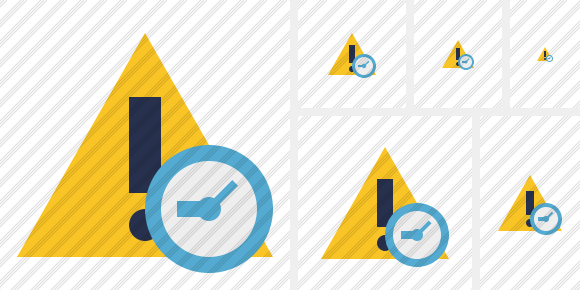 Warning Clock Icon Warning Clock Icon