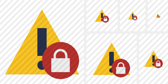 Warning Lock Icon Warning Lock Icon
