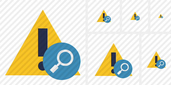 Warning Search Icon Warning Search Icon