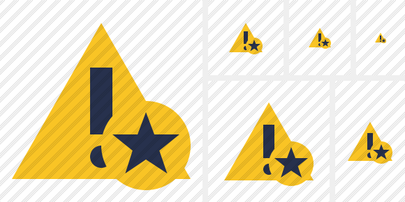 Warning Star Icon Warning Star Icon