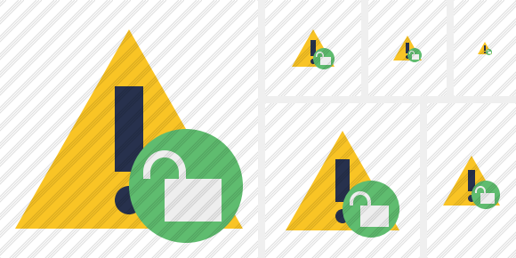 Warning Unlock Icon Warning Unlock Icon