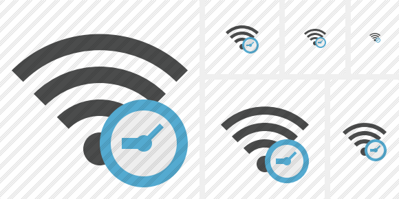 Wi Fi Clock Icon Wi Fi Clock Icon