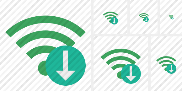 Icône Wi Fi Green Download