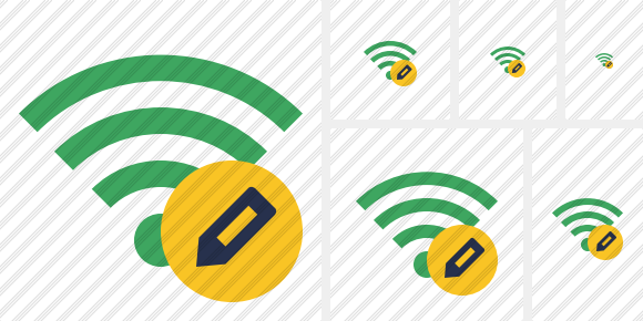 Wi Fi Green Edit Symbol