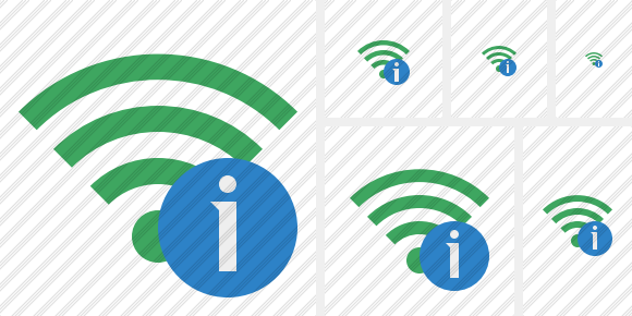 Icône Wi Fi Green Information