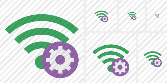 Wi Fi Green Settings Symbol