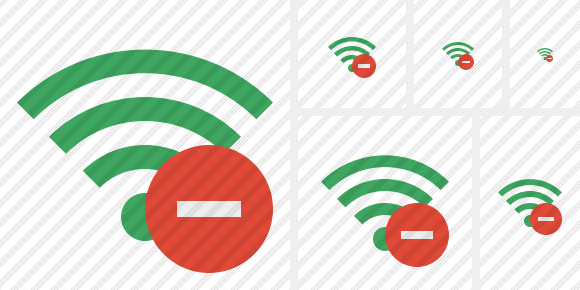 Icono Wi Fi Green Stop