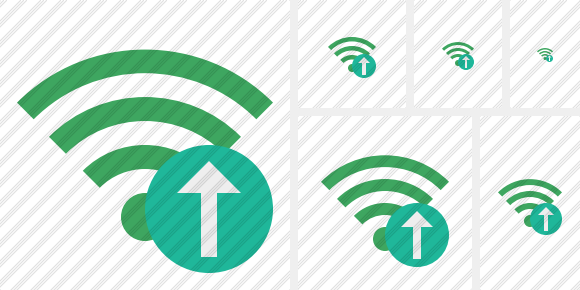 Wi Fi Green Upload Symbol