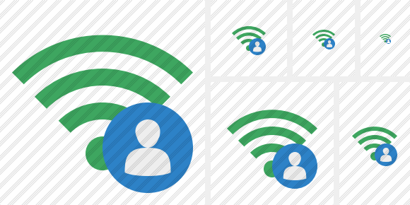 Icono Wi Fi Green User