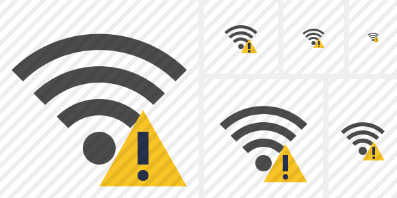 Icône Wi Fi Warning