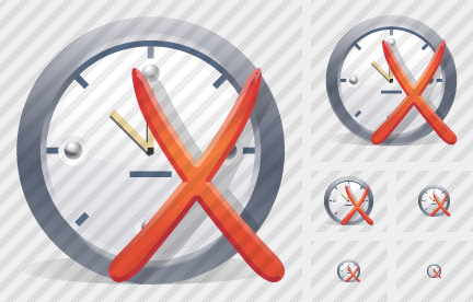 Clock Remove Symbol