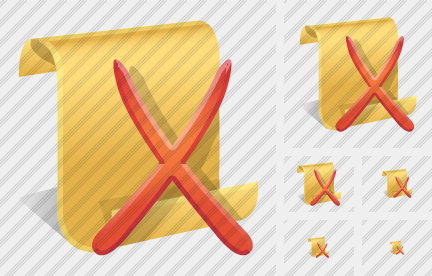 Scroll Delete Icon