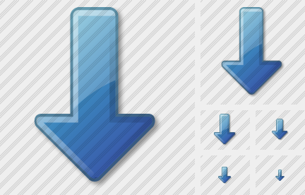 Arrow Down Blue Icon Arrow Down Blue Icon