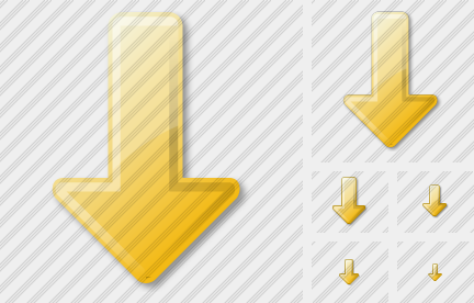 Arrow Down Yellow Icon Arrow Down Yellow Icon