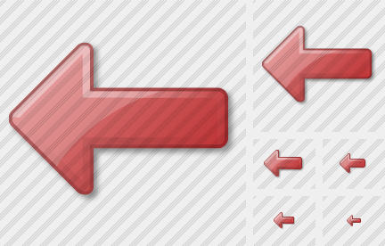 Arrow Left Red Icon