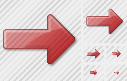 Arrow Right Red Icon