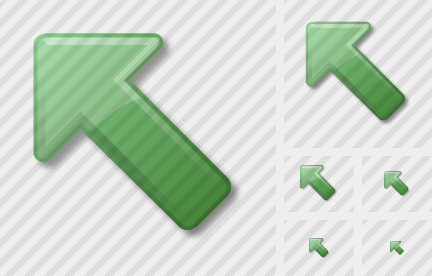 Arrow Up Left Green Icon Arrow Up Left Green Icon