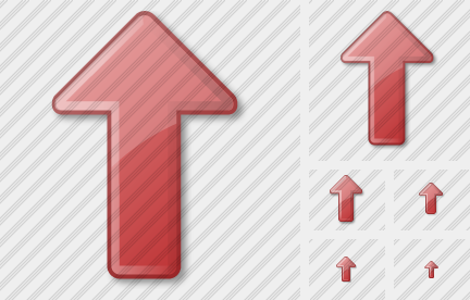 Иконка Стрелка Вверх Красная