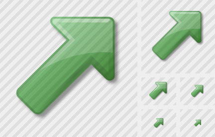 Arrow Up Right Green Icon