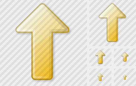 Icona Freccia Su Giallo