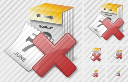Calendar Delete Symbol