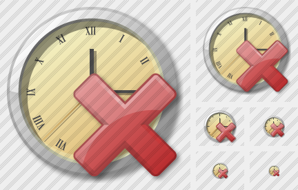 Clock Delete Symbol