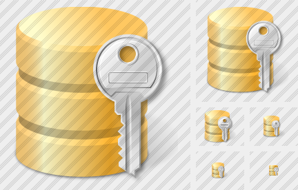 Icona Database Chiave Icona Database Chiave